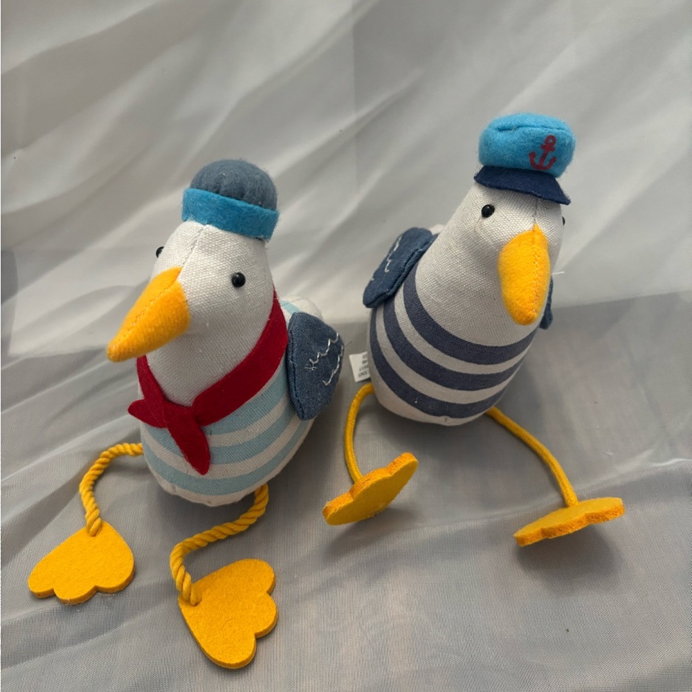 SOLDTarget Bullseye Playground Summer Beach Lake House Fabric Stuffed Seagull